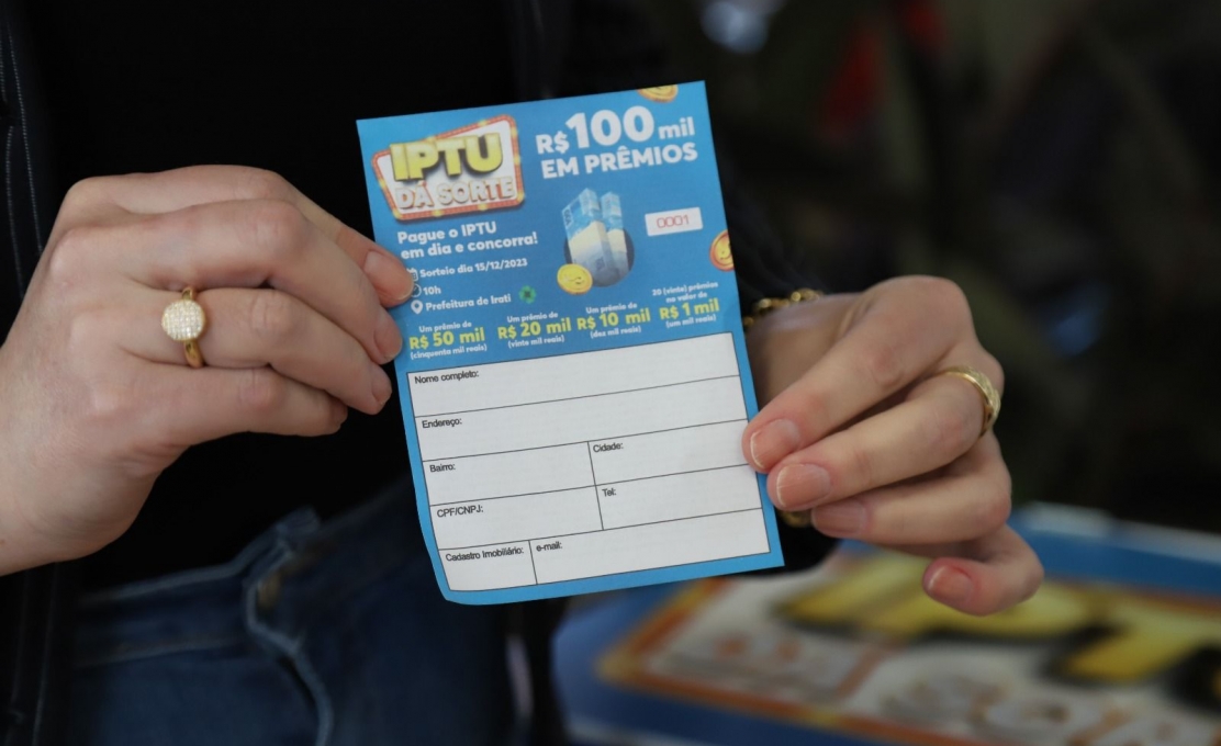 Iptu Dá Sorte Vai Sortear R$ 100 Mil Em Prêmios Para Contribuintes