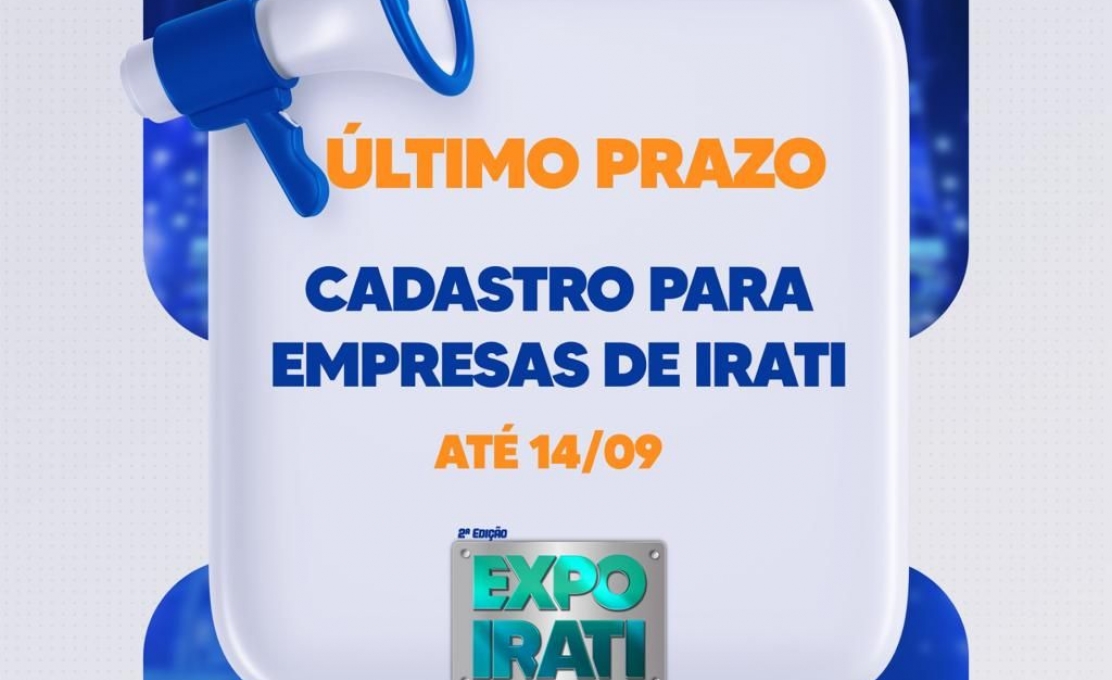 Inscrições Para Empresas De Irati São Prorrogadas Até 14 De Setembro