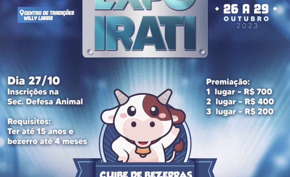 2ª Expoirati - Inscrições Para O Clube De Bezerras Estão Abertas